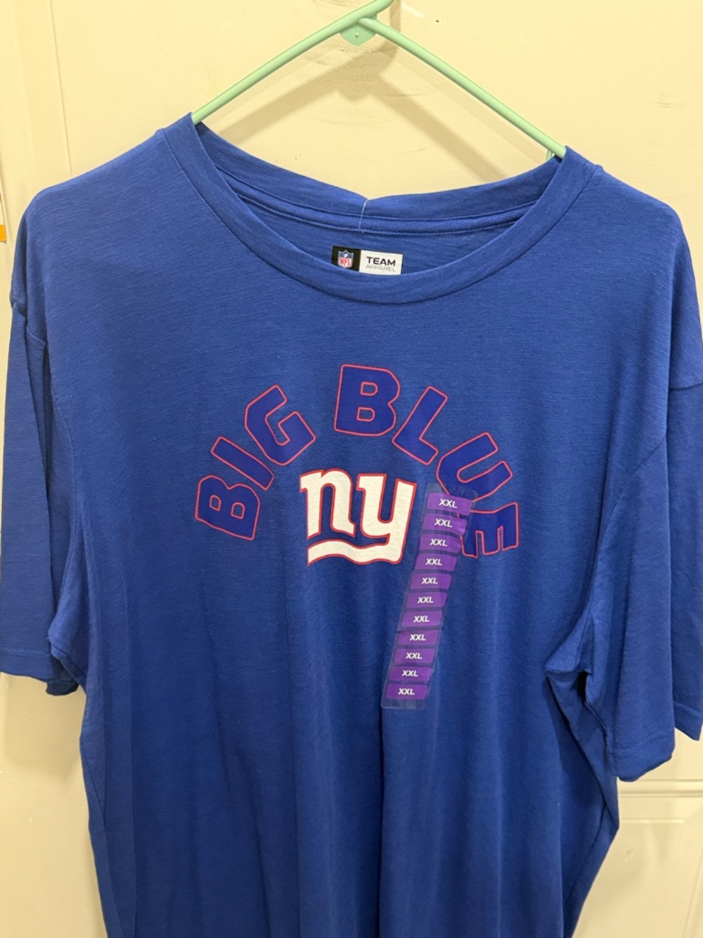 NFL Big Blue Men's Short Sleeve Tee in Royal Blue with White and Red Logo
